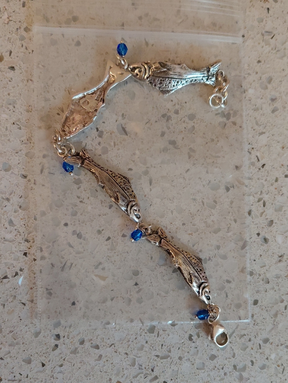 Sterling Silver Fish Braclet